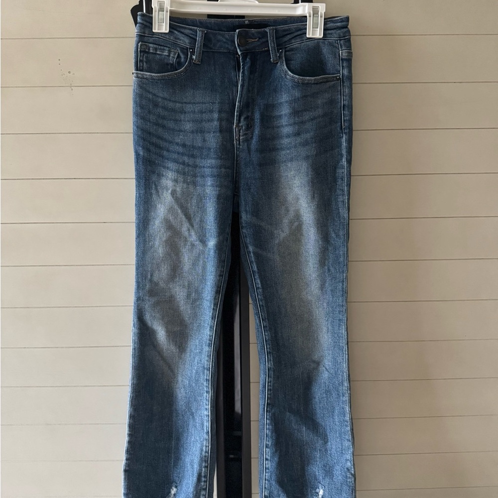 Risen Cropped straight Blue Jeans
